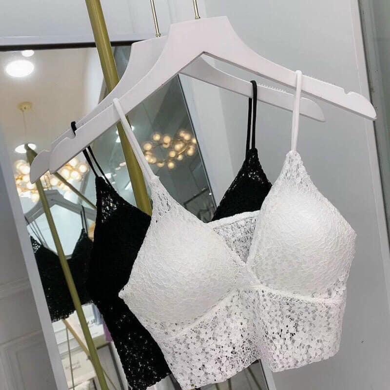 Áo 2 dây nữ có đệm ngực dáng croptop khoe dáng