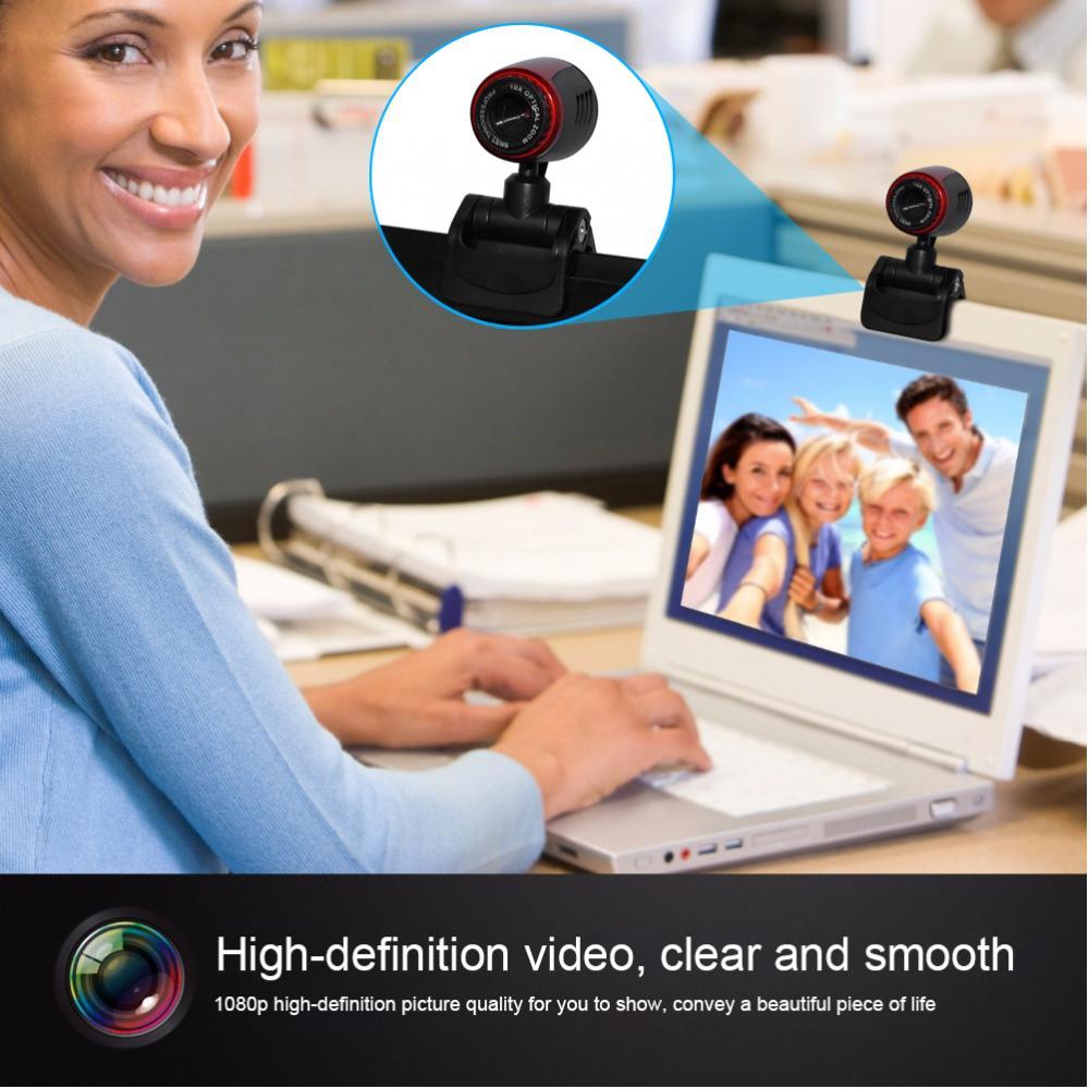 Webcam HD 1024x768p Web Camera, USB PC Computer Webcam with Microphone, Laptop Desktop Full HD Camera Video Webcam for Recording, Calling,Conferencing