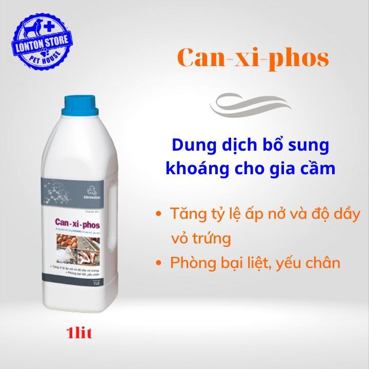  Can-xi-phos - Bổ Sung Khoáng Cho Gia Cầm Đẻ Trứng, Gia Súc, chai 1 lit