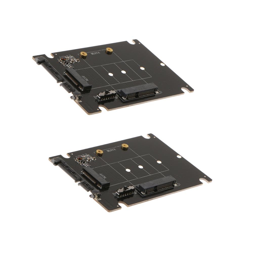 2piece mSATA/M.2 2242/2260/2280to SATA SSD Adapter Card Converter Board