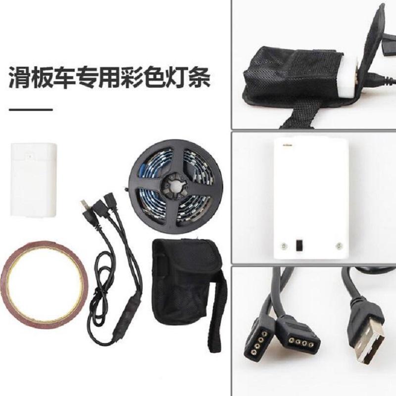 Chống Thấm Nước Dây Đèn LED Đèn Pin Thanh Đèn Cho Xiaomi M365 Pro 1S Xe Điện Ván Trượt Đêm Khung Xe Ánh Sáng