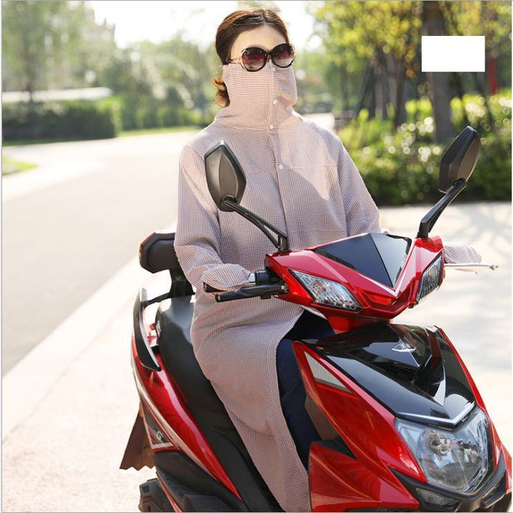 Áo choàng dài chống nắng, chất vải thô mềm thấm hút mồ hôi, hàng nhập Quảng Châu