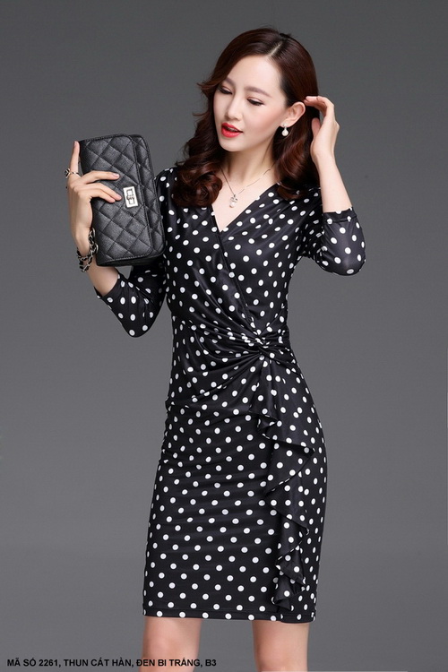 ĐẦM TAY LỞ CHẤM BI DÚN EO