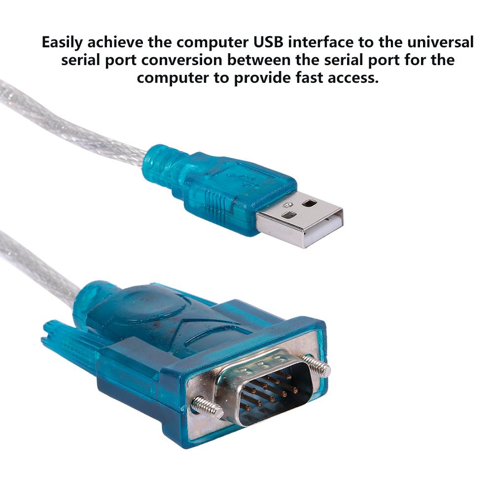 USB to RS232 Serial Port 9 Pin Cable Serial Port USB Wire With CD For Win98, 98SE, Me, 2000, XP, Mac OS8.6, Win7-32