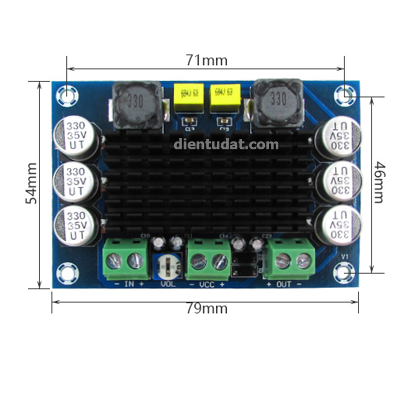 Mạch khuếch đại mono 100W - TPA3116D2 - M542