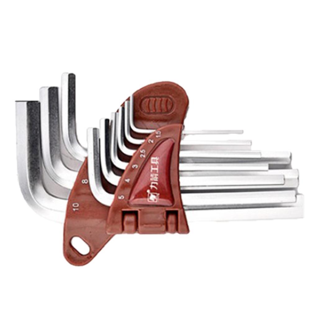 Steel L Handle Hex Key Allen Wrench Set Metric