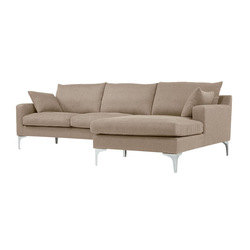 Ghế sofa góc trung bình Juno S701221 230 x 93/158 x 83 cm (Xám đậm)