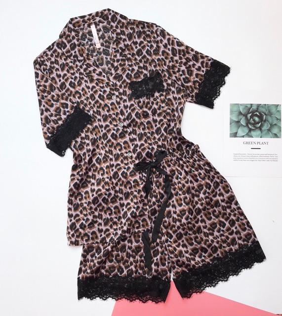 BỘ PIJAMA CỌC ĐÙI BEO SIÊU XINH