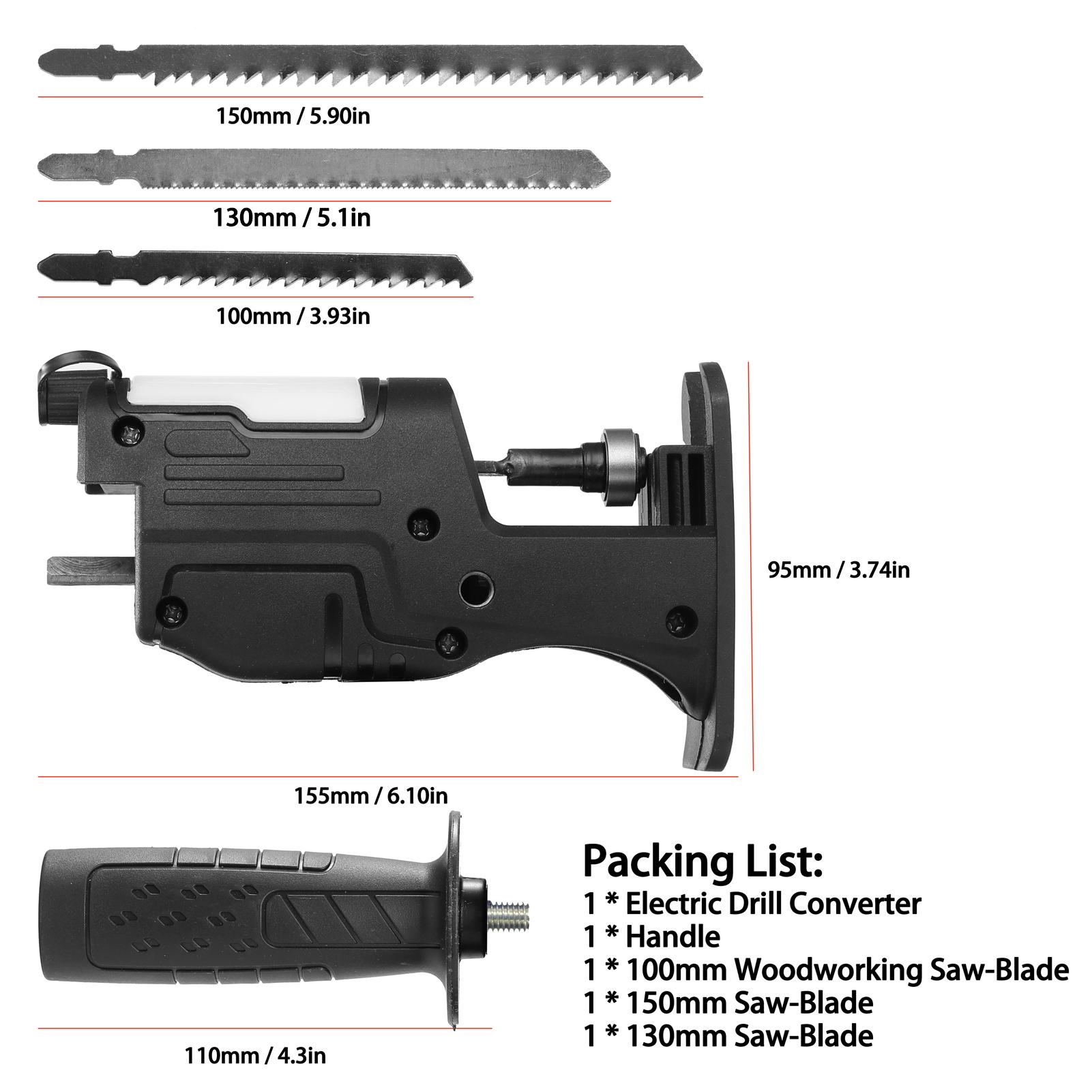 Electric Drill Modified Electric Saw Electric Reciprocating Saw Household Saber Saw Power Drill to Jig Saw Portable