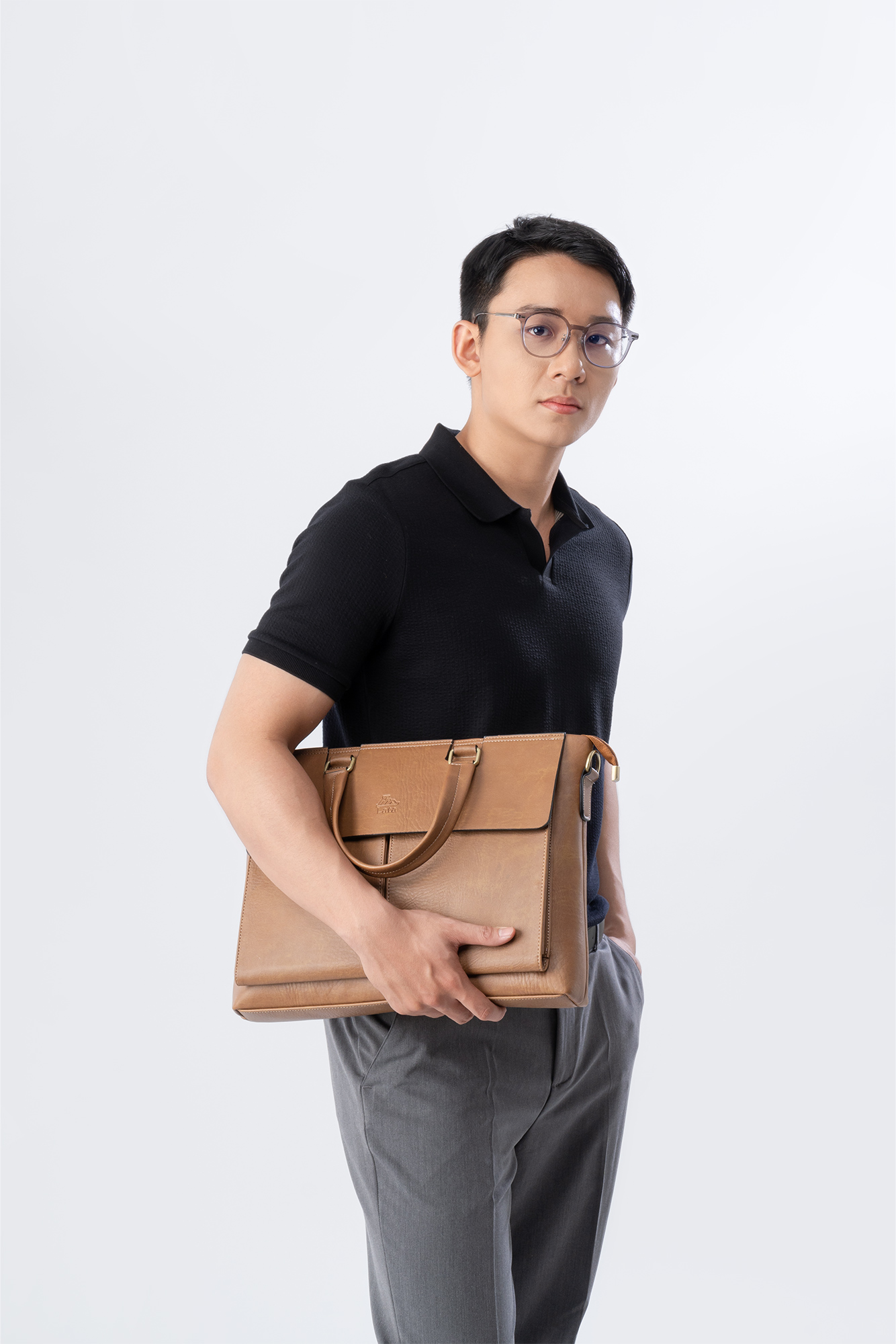 Cặp da nam công sở phối ngăn LATA CA38
