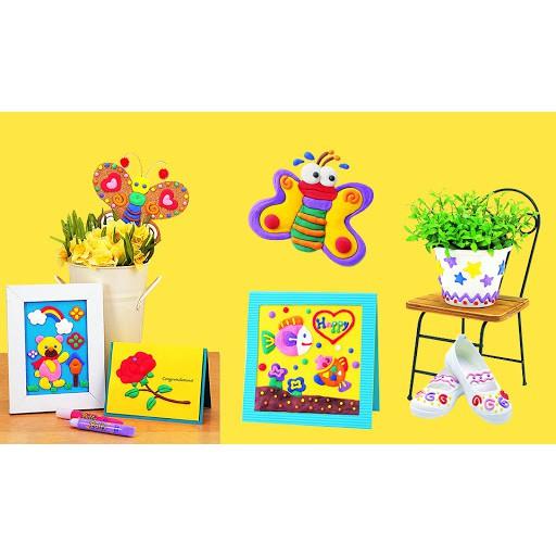 Bút màu sơn nhập khẩu Hàn Quốc AMOS Puffy paint Hộp 10 màu PUP10P10