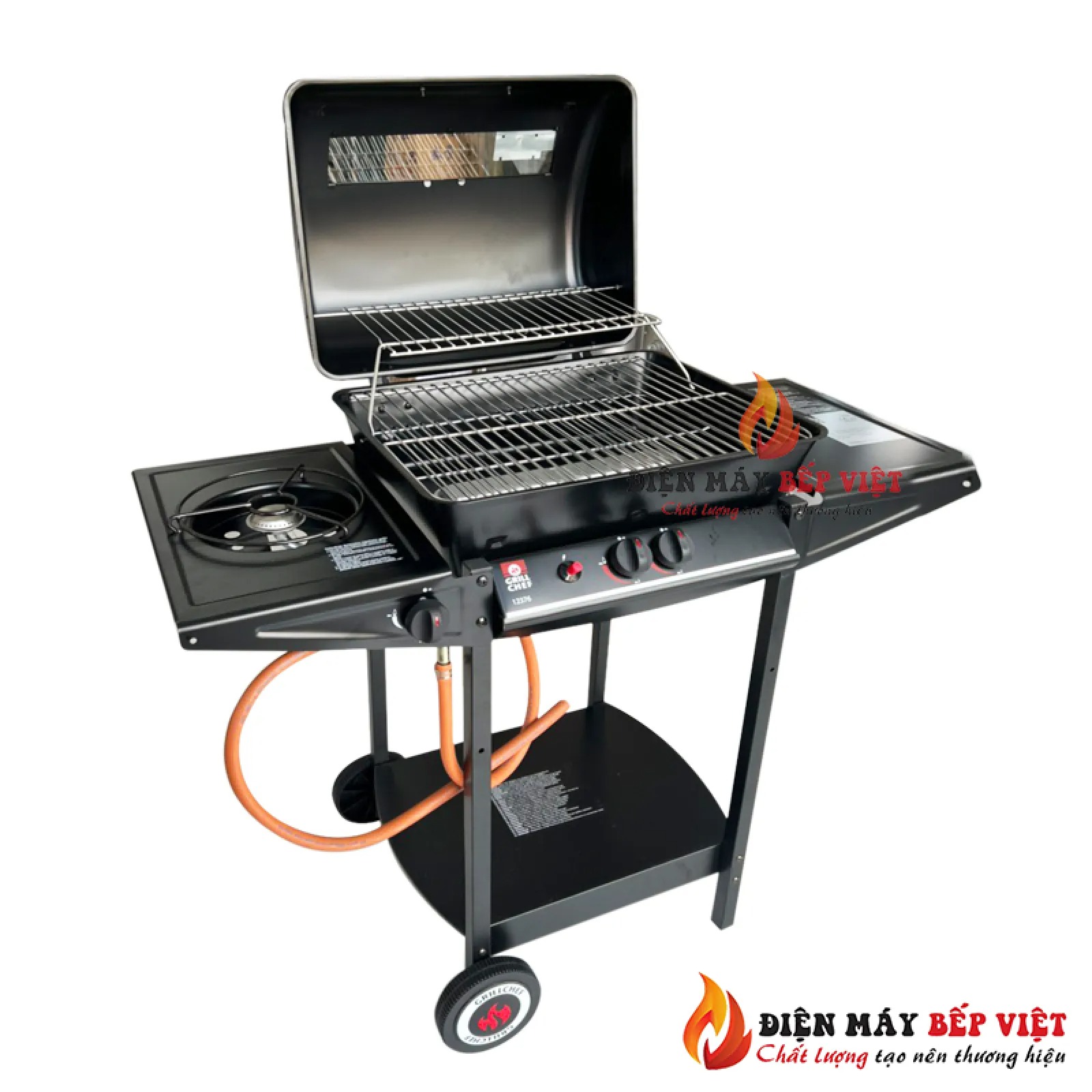 Bếp Nướng Gas Cao Cấp BBQ Grill 376, Bếp Nướng Ngoài Trời, Bếp Nướng Không Khói, Bếp Nướng Sân Vườn