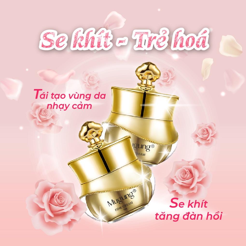 Kem Mugung làm hồng vùng bẹn,vùng bikini an toàn,hiệu quả nhanh,hồng lâu dài,không đau rát Pink Cream 5ml