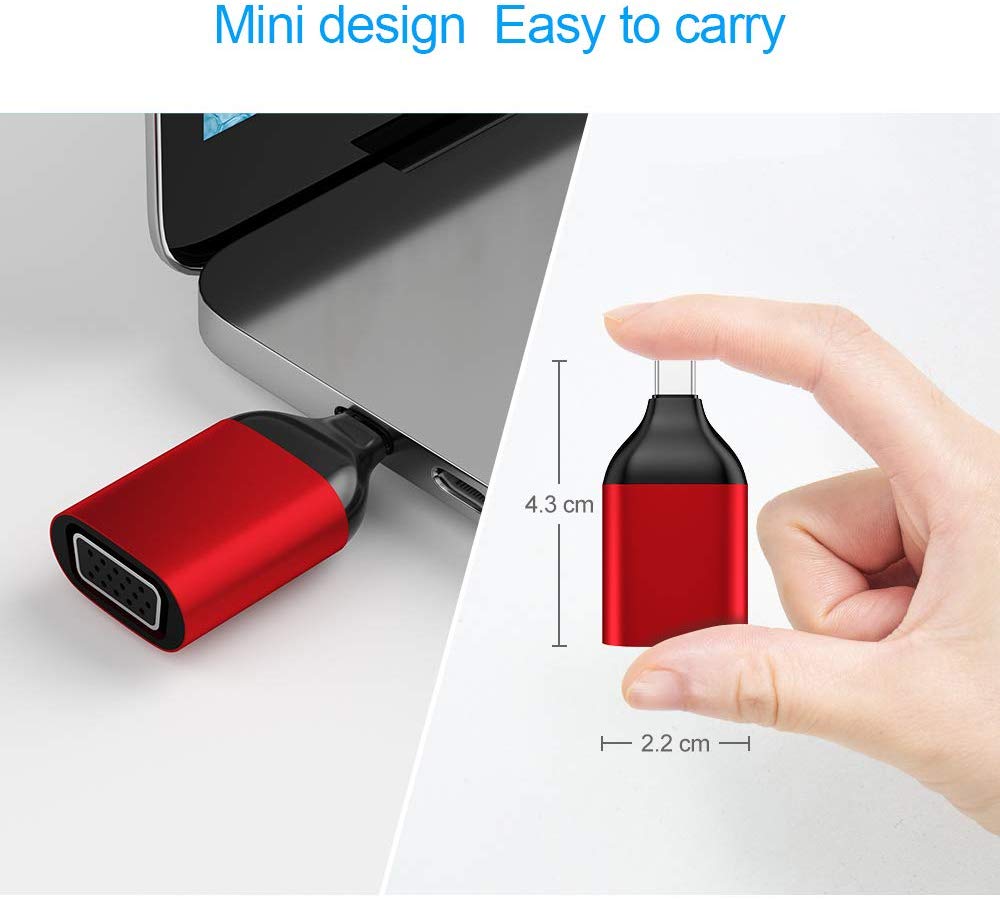 Đầu chuyển USB C/ Type-C to VGA - FullHD 1080P