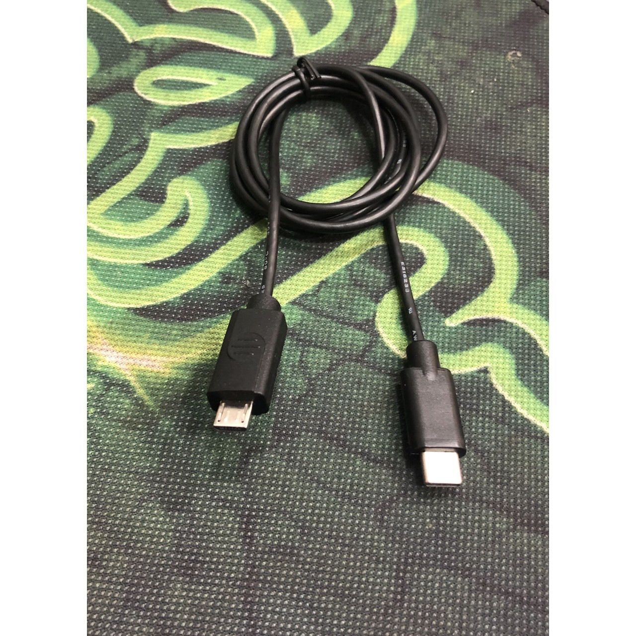 cáp chuyển 1 đầu type-c,1đầu micro usb dài 1 mét YC473