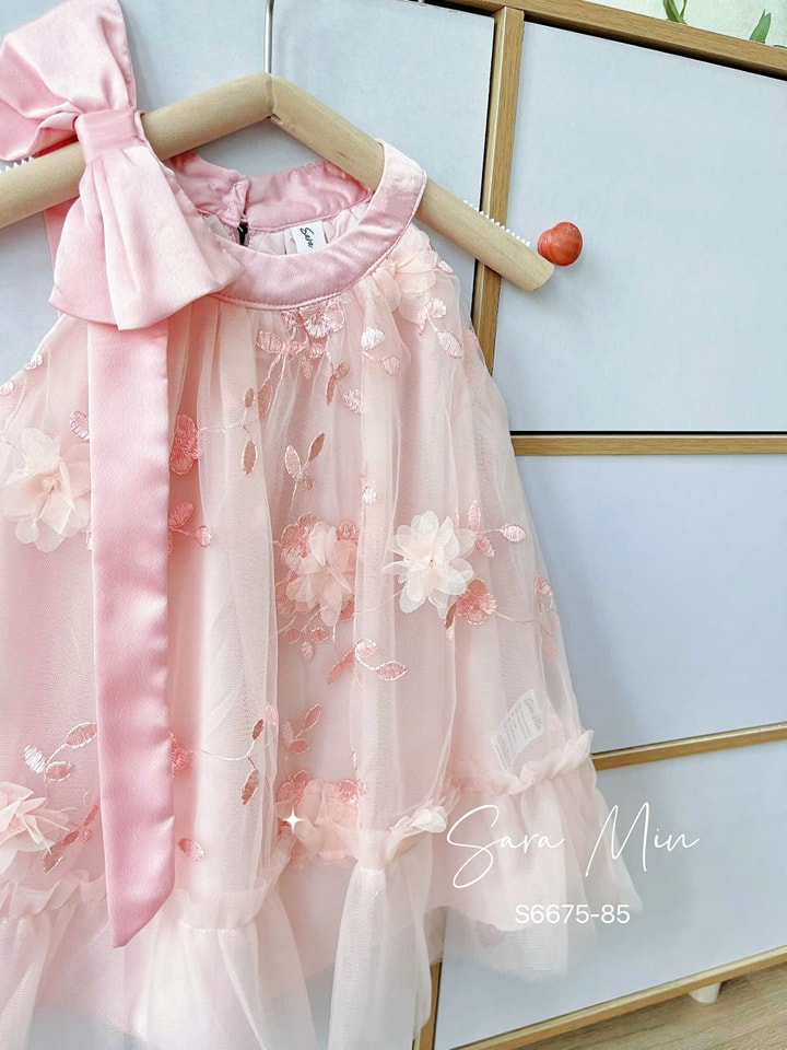 Đầm váy hoa công chúa màu pastel nhẹ nhàng cho bé gái từ 10-40kg hàng thiết kế