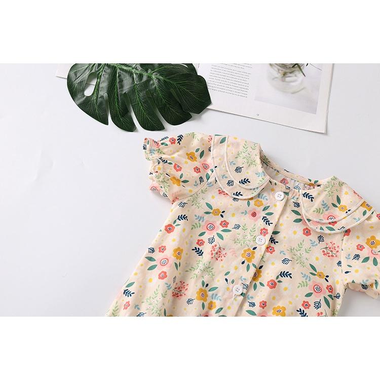 Bodysuit cho bé, áo liền quần bé gái họa tiết hoa nhí cực xinh từ 6-12kg Easy Baby