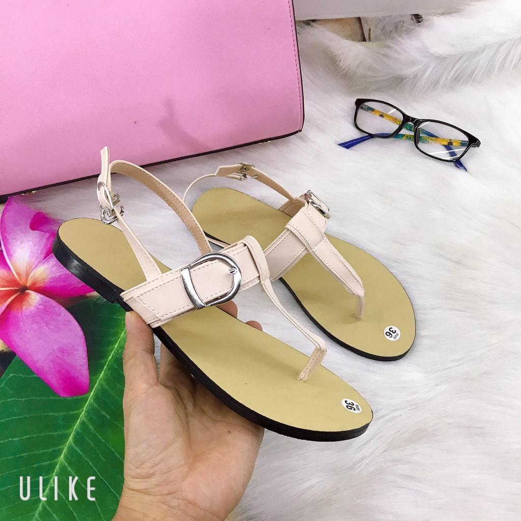 Dép Sandal Nữ Đế Bệt Xỏ Ngón, Sandal Nữ Đế Bằng Siêu Cute