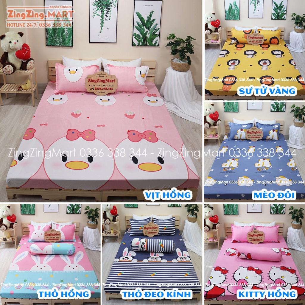 Combo Ga Và 2 Vỏ Gối Poly cotton m2/m6/m8/2m2 Mẫu Đa Dạng (Ibox shop nha)