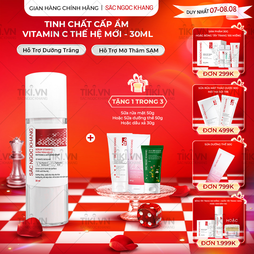 Tinh chất Serum C thế hệ mới Sắc Ngọc Khang 30ml giúp dưỡng trắng, mờ thâm nám, ngừa nếp nhăn