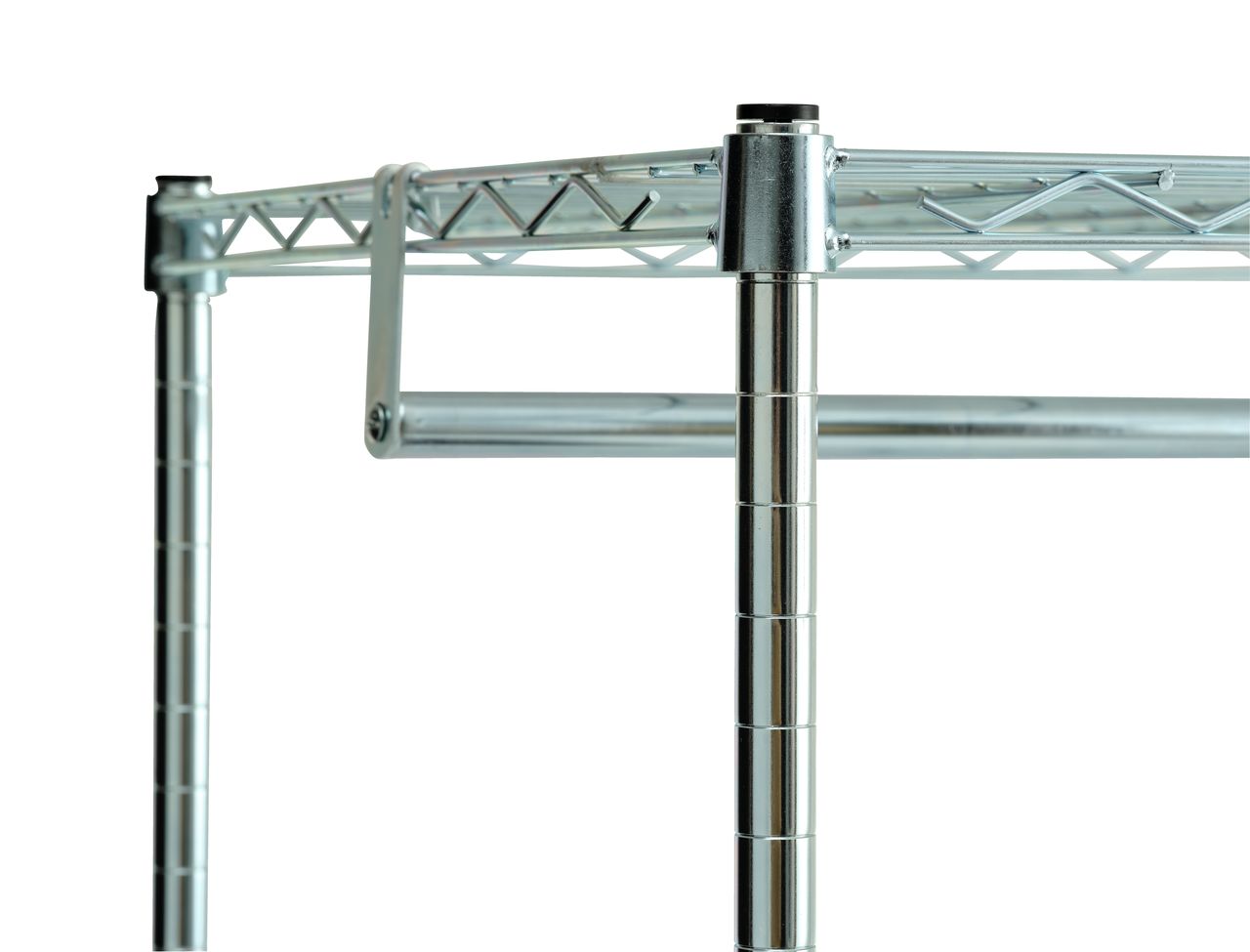 Kệ đa năng | JYSK Vindinge | thép/nhựa PP | màu chrome | R90xS45xC180cm