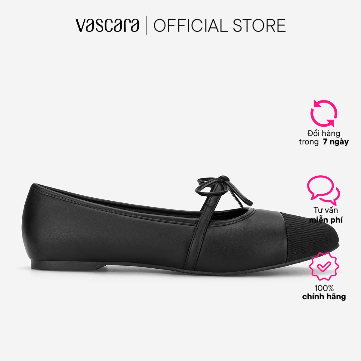 Vascara Giày Ballerina Mary Jane Đính Nơ - GBB 0439