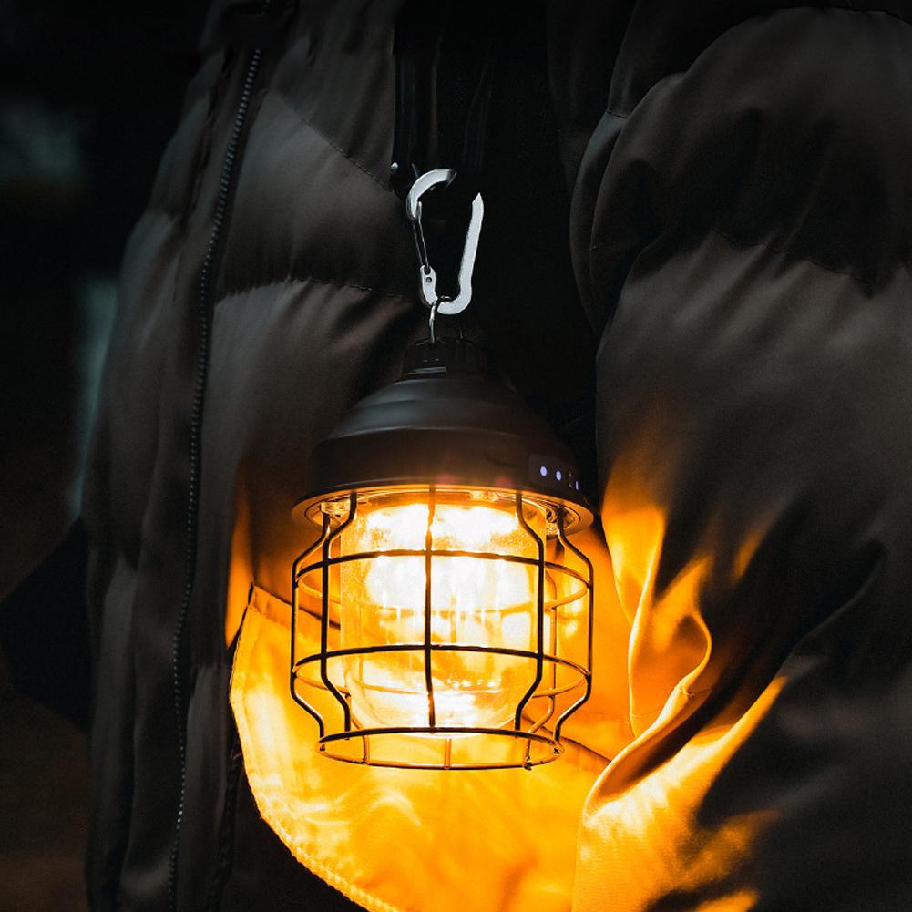 Đèn cắm trại di động phong cách Vintage3 Cấp độ sáng điều chỉnh chống nước IPX4