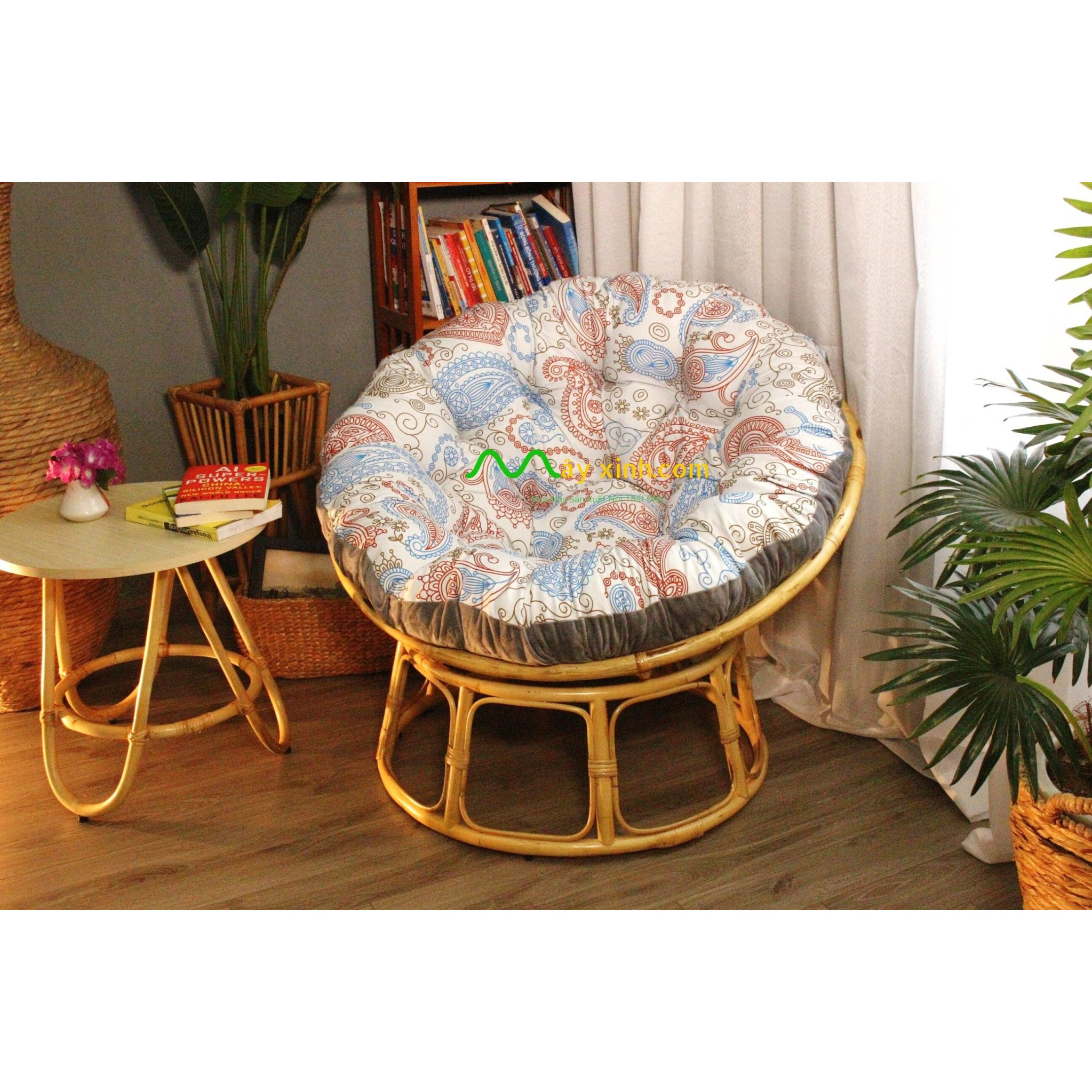 Ghế thư giãn Papasan - Mây Xinh (Size 100cm)