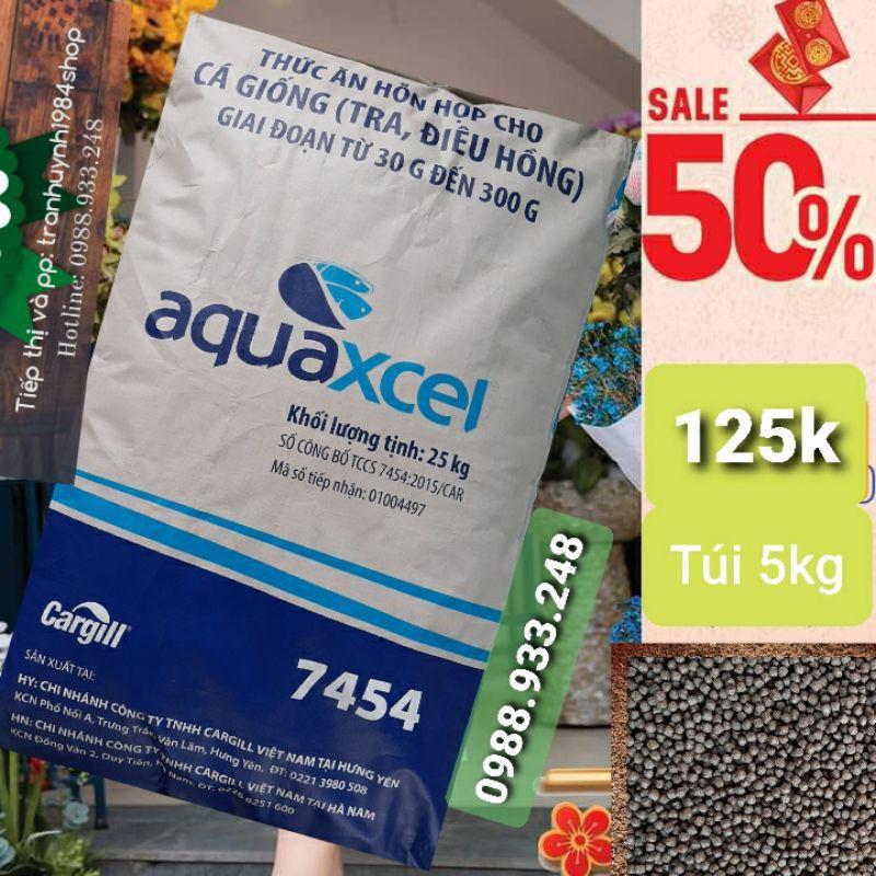 Túi 5KG Cám cá Cargill 30% đạm làm thức ăn cho Rô phi, trắm, chép và làm Mồi câu