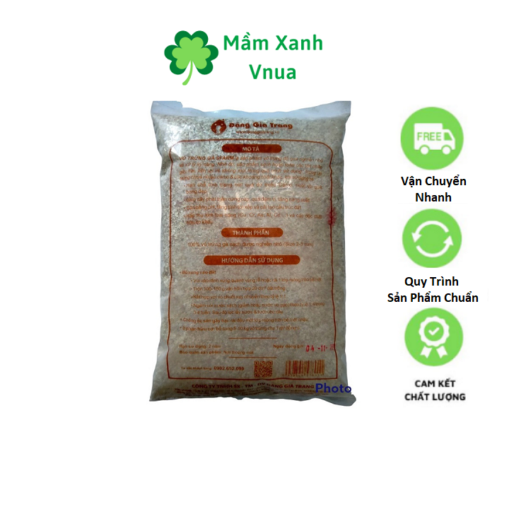 Vỏ Trứng Gà Sfarm Đã Xử Lý - Vỏ Trứng Gà Bón Cây Trồng - 1kg