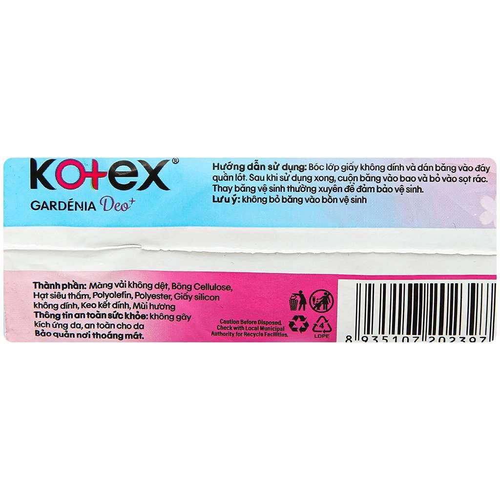 Combo 6 Gói Băng Vệ Sinh Kotex Hoa Anh Đào mặt bông Cánh 23cm 8 miếng x6