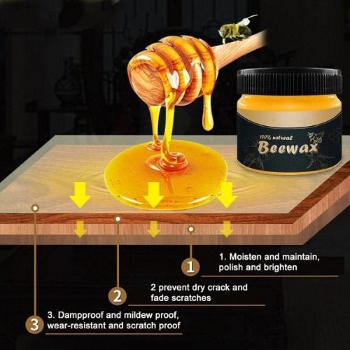 Sáp Ong Beewax Đánh Bóng Đồ Gỗ Bàn Ghế Tủ Sàn Nhà 100% Từ Thiên Nhiên