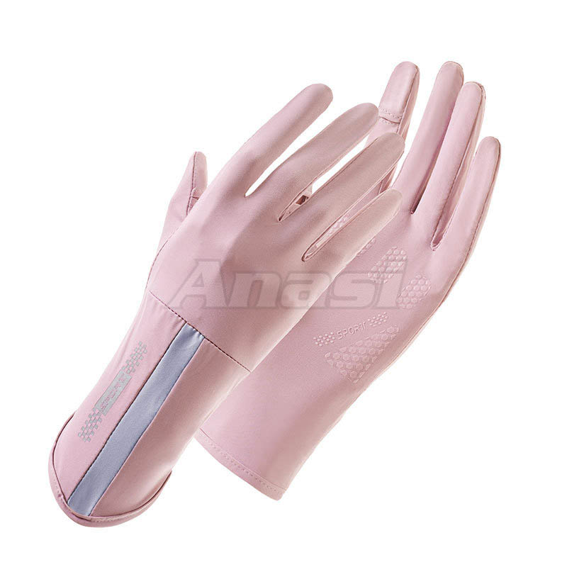 Hình ảnh Găng tay chống nắng nữ Anasi AU113 - Lụa băng - Lật mở ngón tay dùng cảm ứng - Chống trượt