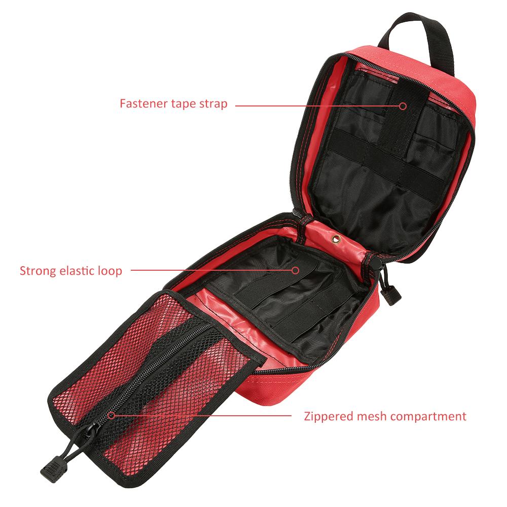 Bộ sơ cứu ngoài trời Túi ứng phó khẩn cấp được làm từ vải Nylon 1000D và đường khâu đôi chắc chắn,Khóa kéo 2 chiều