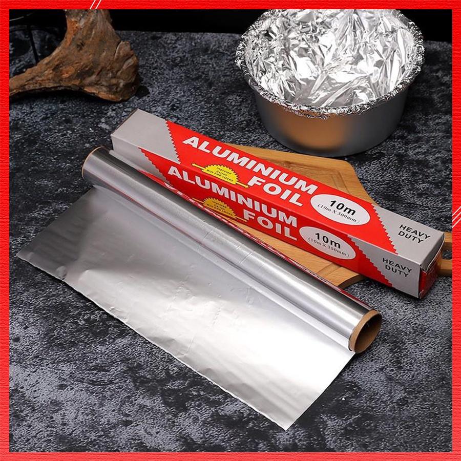 Giấy Bạc Nướng Nồi Chiên Không Dầu ALUMINIUM FOIL Giấy Bạc Nướng Thực Phẩm Chất Liệu Nhôm Kích Thước 5M