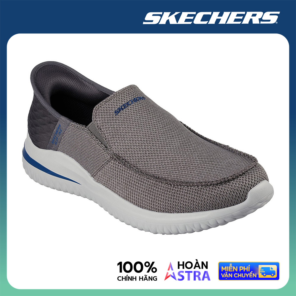 Skechers Nam Giày Thể Thao Usa Street Wear Delson 3.0 Slip-Ins - 210604-GRY