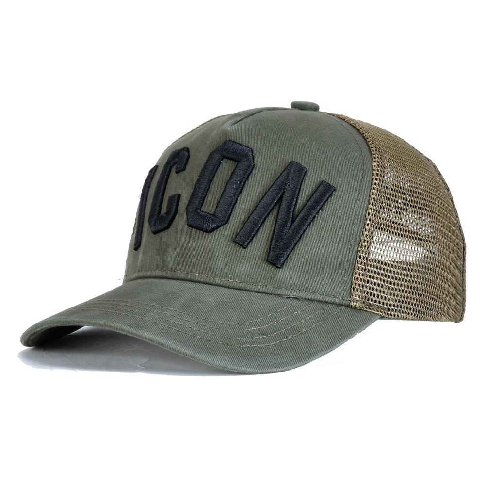 DSQICOND2 DSQ Lưới Mùa Hè Nón Lưỡi Trai Nam Nữ Thêu Biểu Tượng Chữ Bố Nón Hip Hop Trucker Cap Hombre Gorras casquette