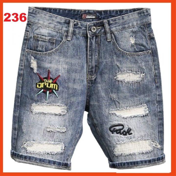 Quần short jean chất bò co giãn- quần lửng nam nhiều mẫu thời trang TINA ms232