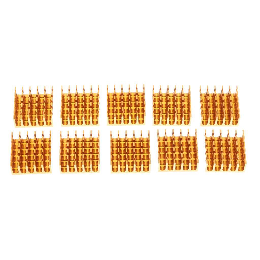 10PCS Aluminum Heatsink Cooling Fin Heatsink Cooler 22x22x10mm for CPU LED