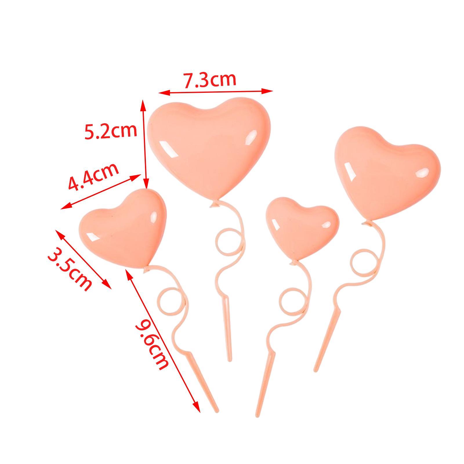 Cake Decorations Heart Shape 3D Love Ornaments for