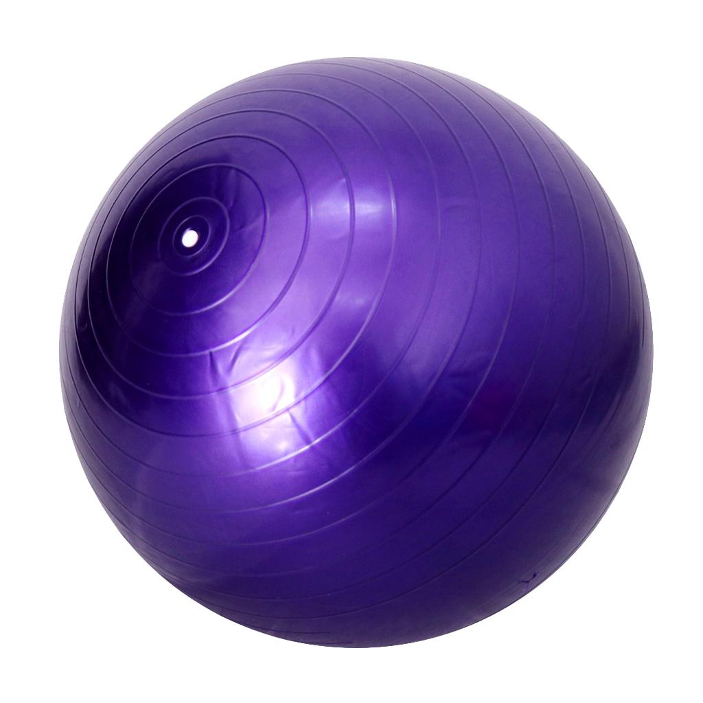 Physio Balance Yoga Fitness Gym ANTI-BURST BALL Exercise 45cm Inflatable, Purple