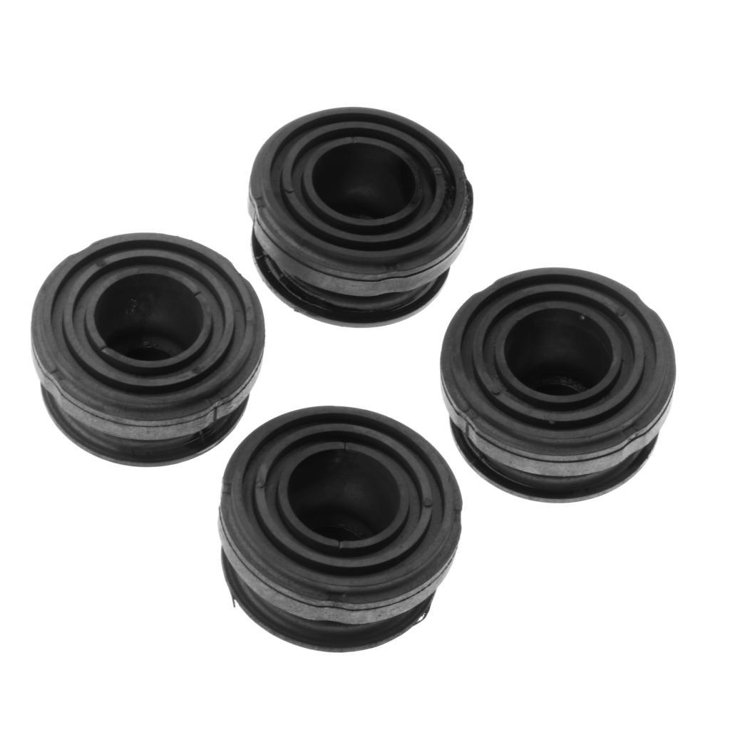4Pcs Motorcycle Lower Round Rubber Feet Pads fits Honda 68325-Z07-003 Black