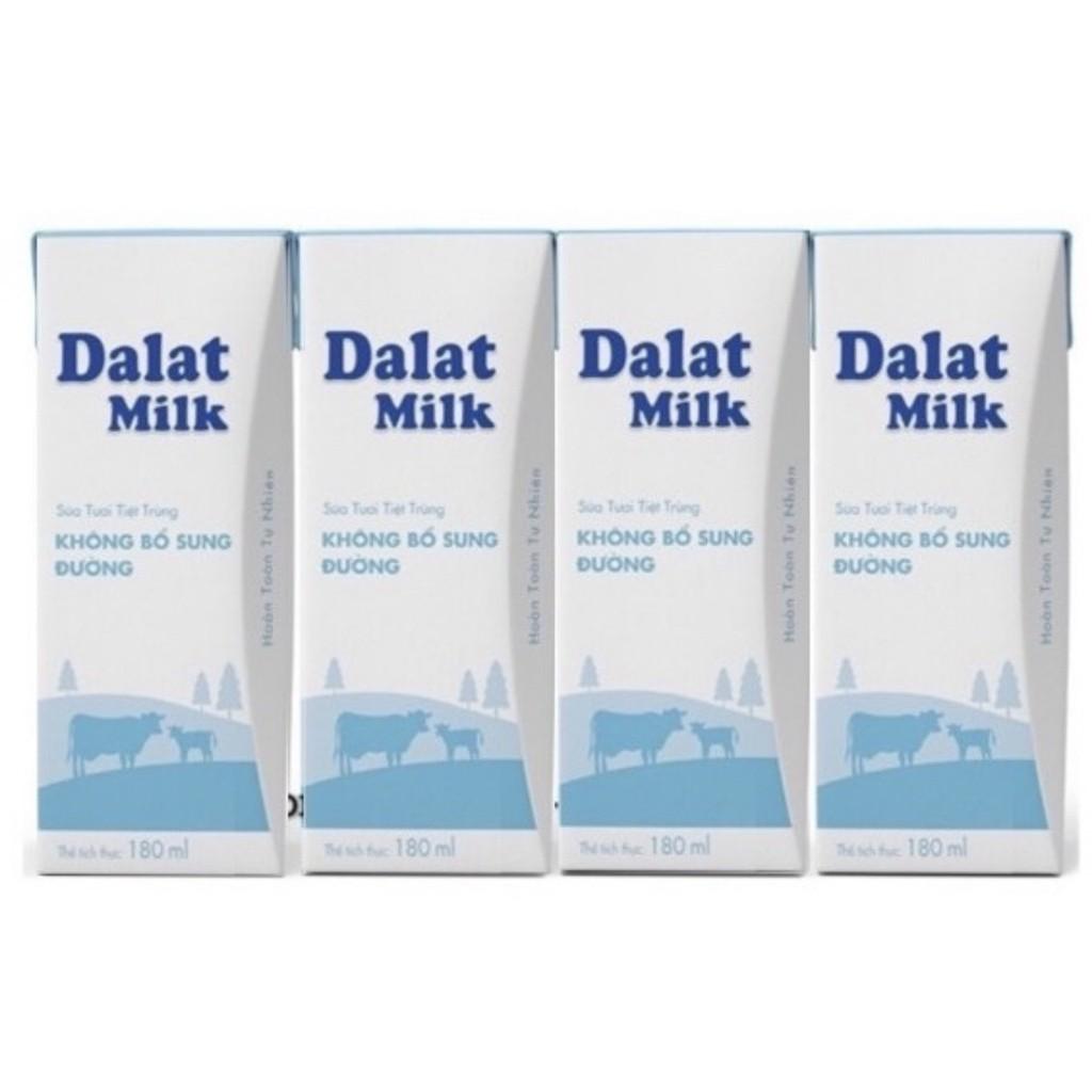 Sữa tươi tiệt trùng Dalat không đường 4x180ml-3497551