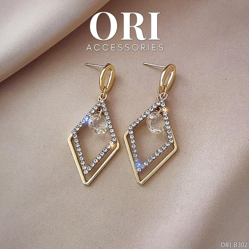 Bông tai nữ đính đá Felicity sang trọng thời trang ORI ACCESSORIES B305