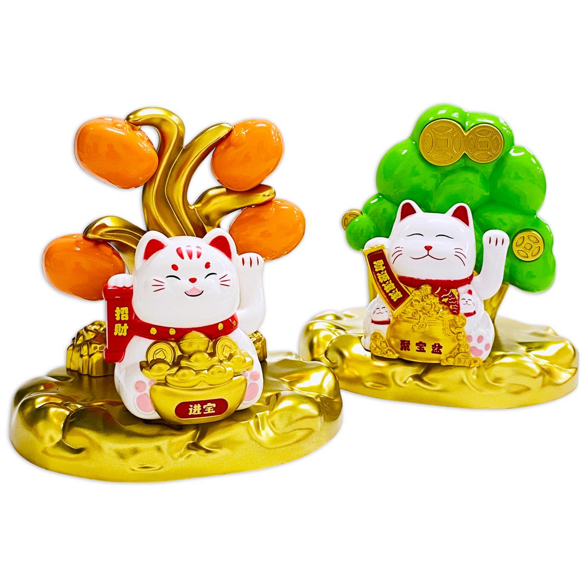 Tượng Mèo Thần Tài Vẩy Tay - Trang Trí Tết - JS901/02/05 - Mẫu 2