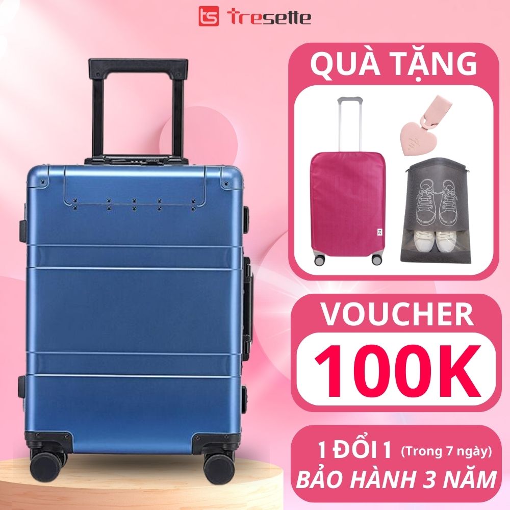 Vali kéo du lịch cao cấp chất liệu hợp kim nhôm nguyên khối nhập khẩu Hàn Quốc Tresette 2628