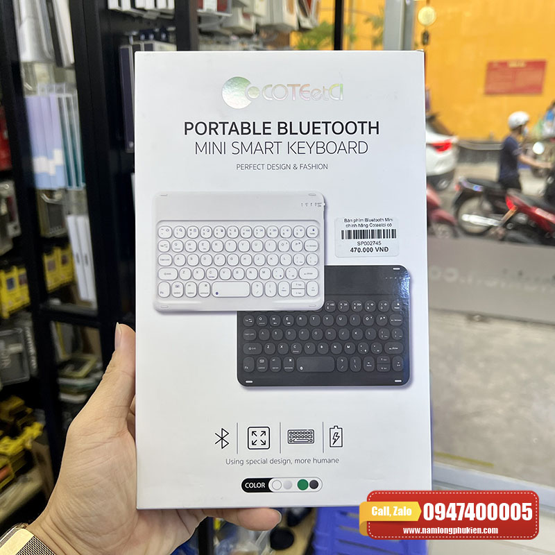 Bàn phím Bluetooth Mini Coteetci - hàng chính hãng