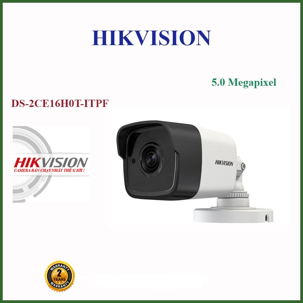 Camera HD-TVI Trụ Hồng Ngoại 5MP HIKvision DS-2CE16H0T-ITF - Hàng Chính Hãng