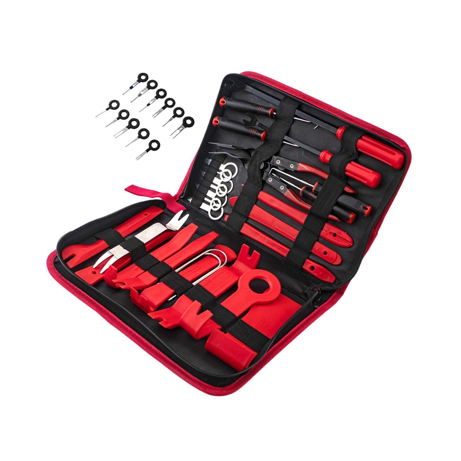 39Pcs Car  Removal Tool  Car Repair Tool with Storage Bag Precision Upholstery Repair Pry  Pry Tool Set for Stereo Door Panel