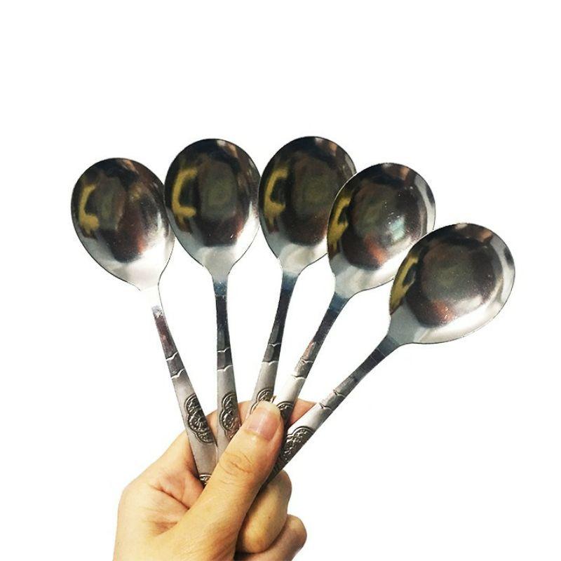 Thìa inox cao cấp dày dặn sáng bóng dài 16.5cm